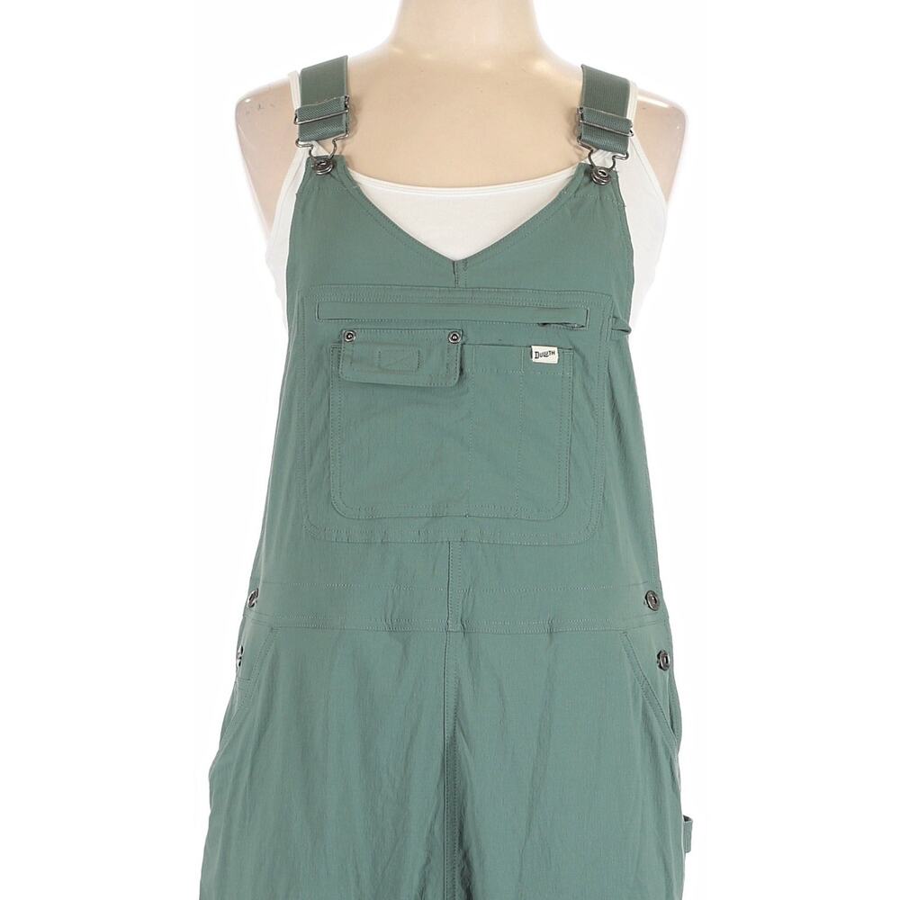 Duluth Trading Co Women’s L Regular Sage Green Utility Overalls Rip Stop Nylon - Picture 6 of 9